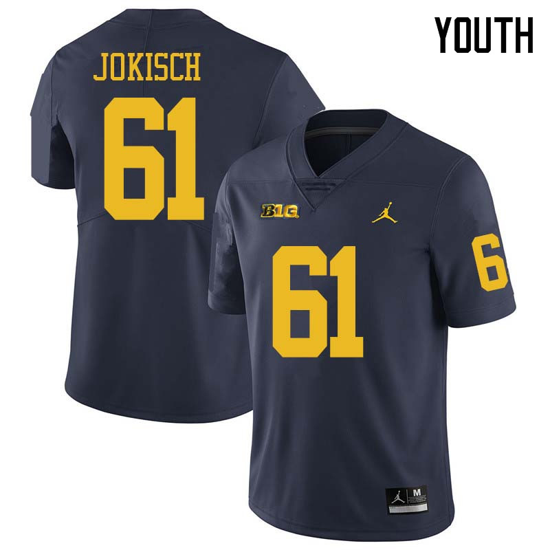 Jordan Brand Youth #61 Dan Jokisch Michigan Wolverines College Football Jerseys Sale-Navy